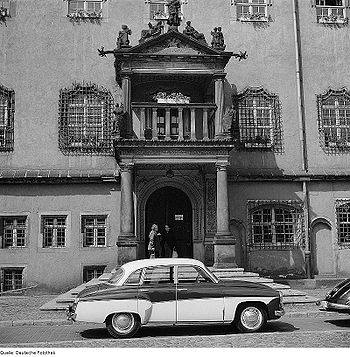 Lutherstadt Wittenberg. Rathaus mit Eingangsportal - Foto: Peter, Richard sen. - Deutsche Fotothek